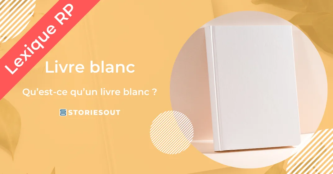 Illustration représentant un livre blanc comme outil de communication stratégique.