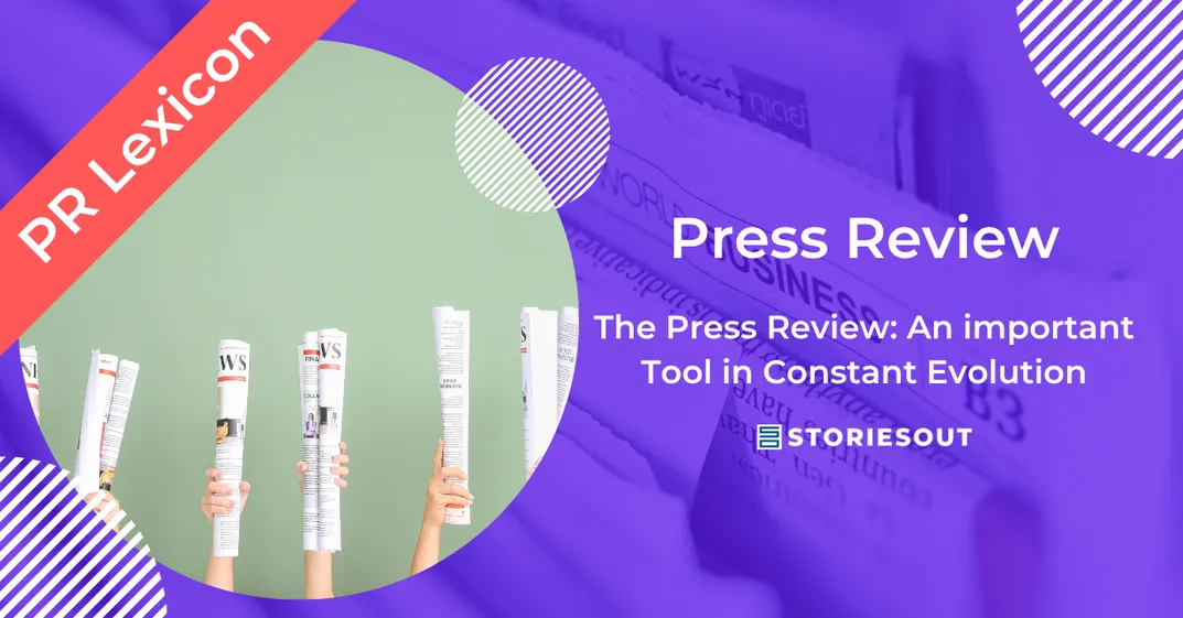 illustration of the concept of press review in modern press relations.